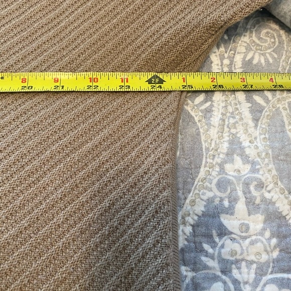 BOUTIQUE PLUS NUDE neutral tan 3/4 SLEEVE ROUND NECK THIN SWEATER TOP SIZE 1X - Picture 4 of 8